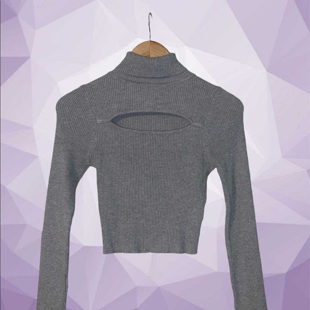 Hera Selection Grey Crop Sweater w Cutout
